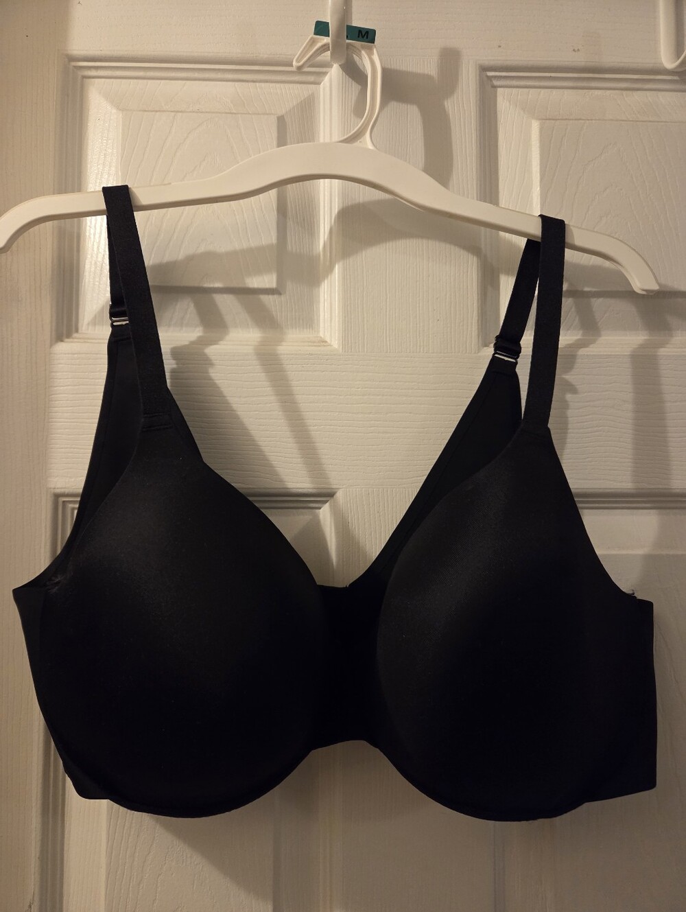 Cacique Lane Bryant Back Smoothing Balconette Bra Womens 42DD Black Underwire.